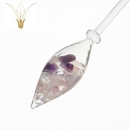 VitaJuwel Edelsteinstab Wellness Grundmischung (Bergkristall - Rosenquarz � Amethyst)